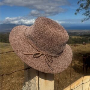 A New Day Soft Brown Chenille Fedora Style Hat  Soft